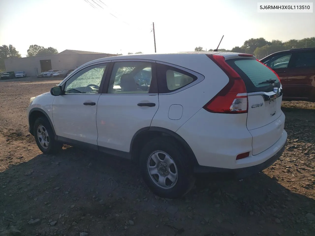 2016 Honda Cr-V Lx VIN: 5J6RM4H3XGL113510 Lot: 75525964