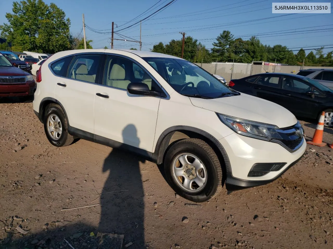 2016 Honda Cr-V Lx VIN: 5J6RM4H3XGL113510 Lot: 75525964