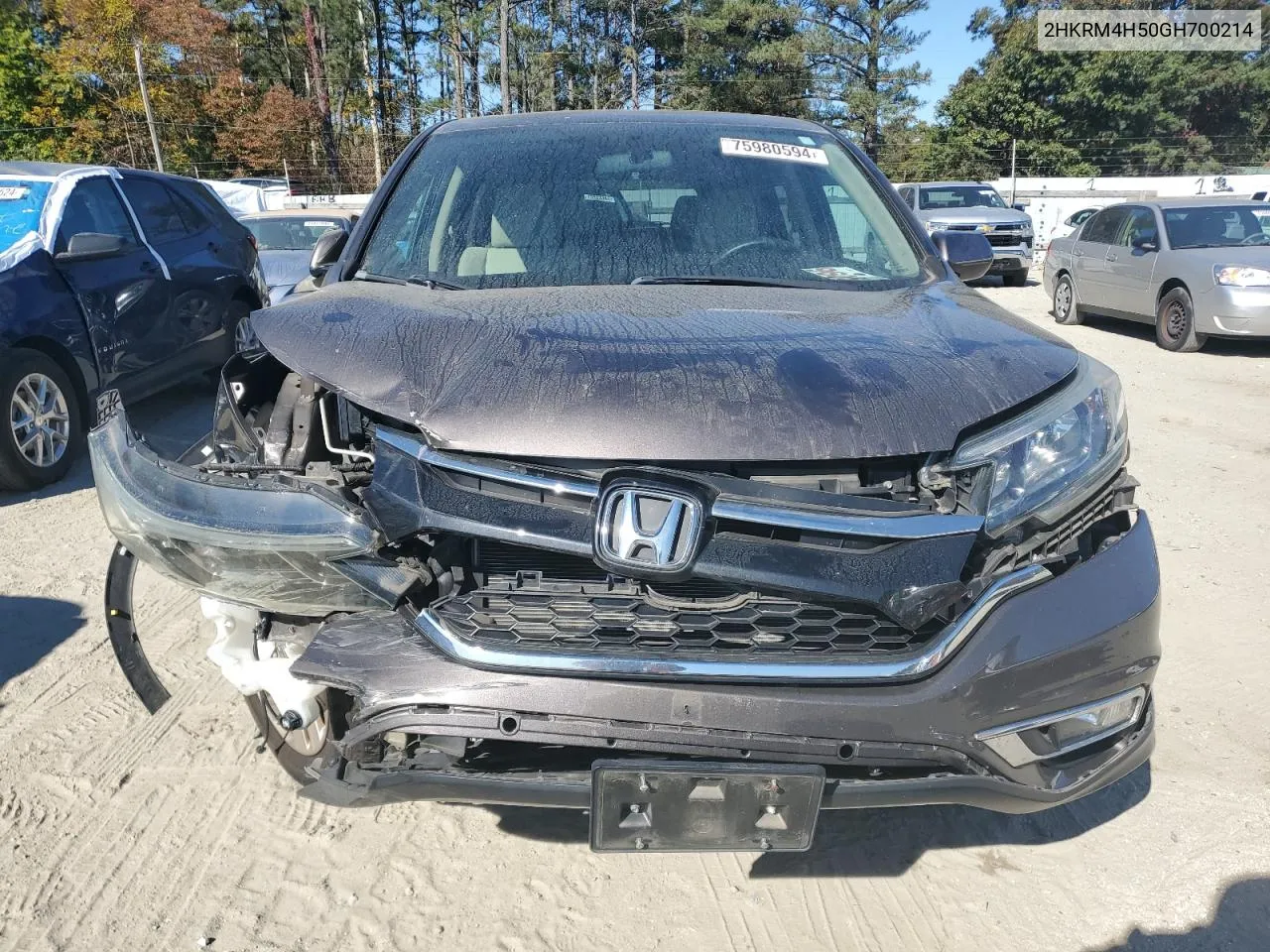 2016 Honda Cr-V Ex VIN: 2HKRM4H50GH700214 Lot: 75980594