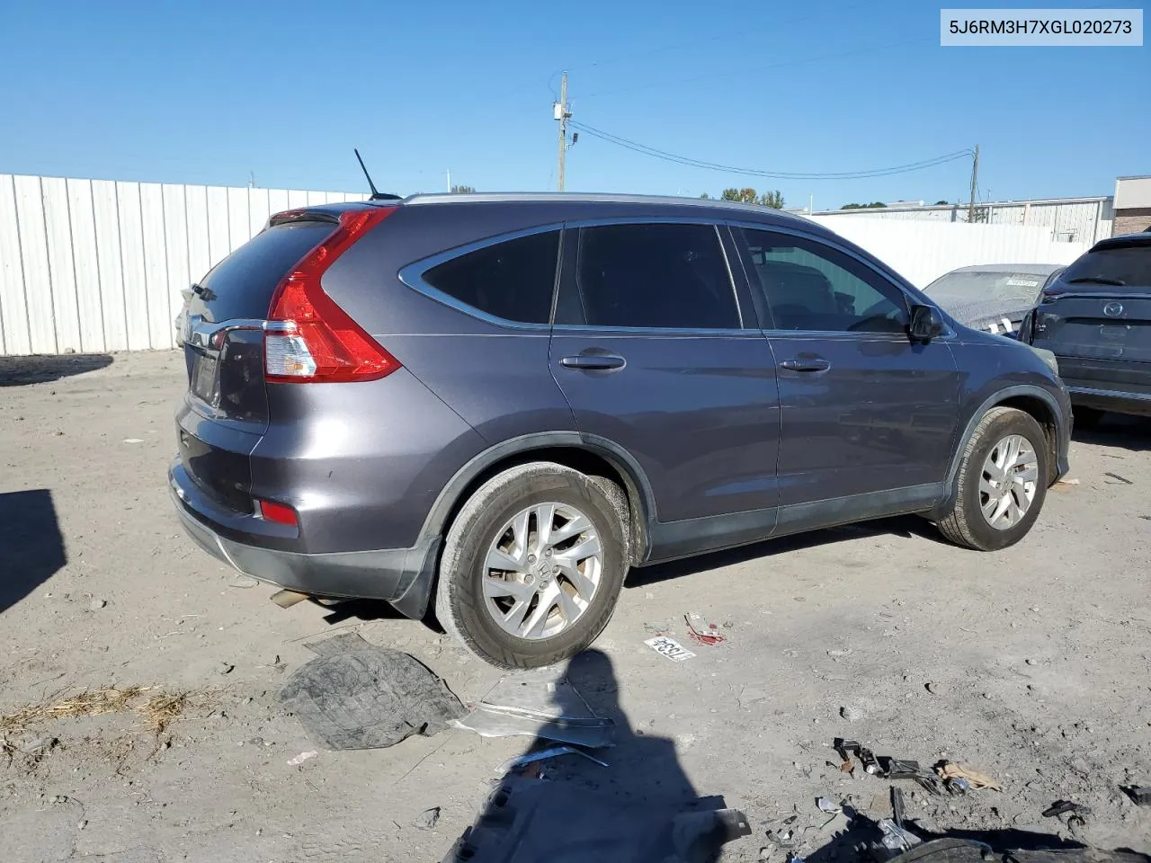 2016 Honda Cr-V Exl VIN: 5J6RM3H7XGL020273 Lot: 76286114