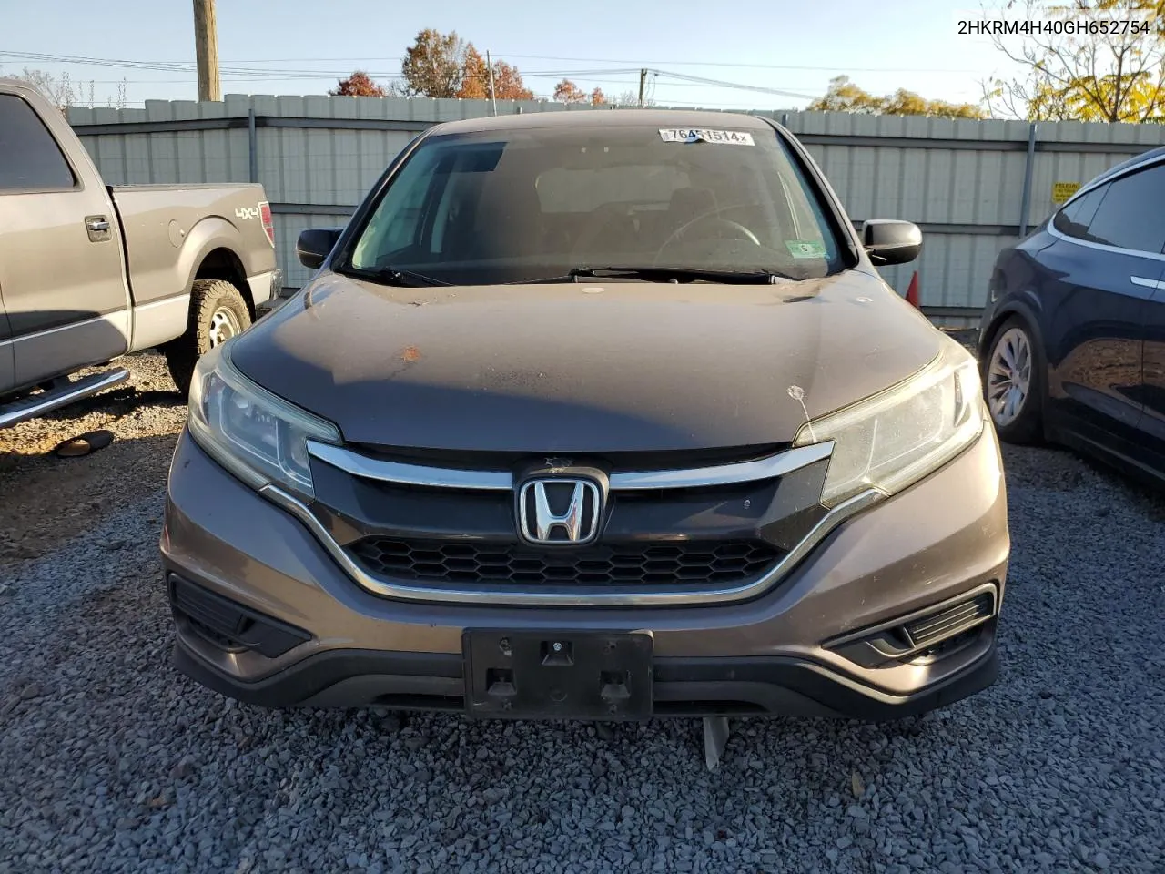 2016 Honda Cr-V Se VIN: 2HKRM4H40GH652754 Lot: 76451514