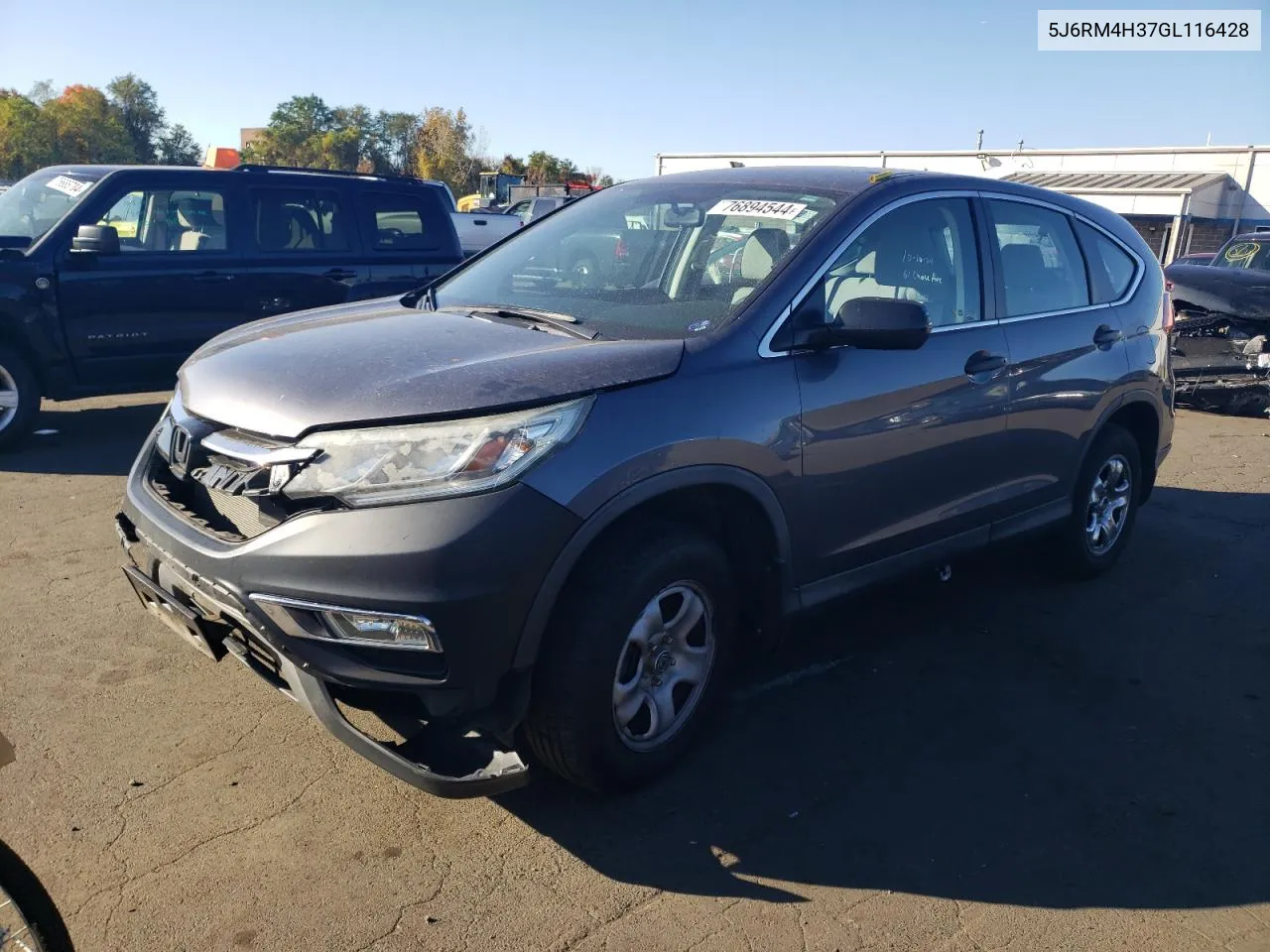 2016 Honda Cr-V Lx VIN: 5J6RM4H37GL116428 Lot: 76894544