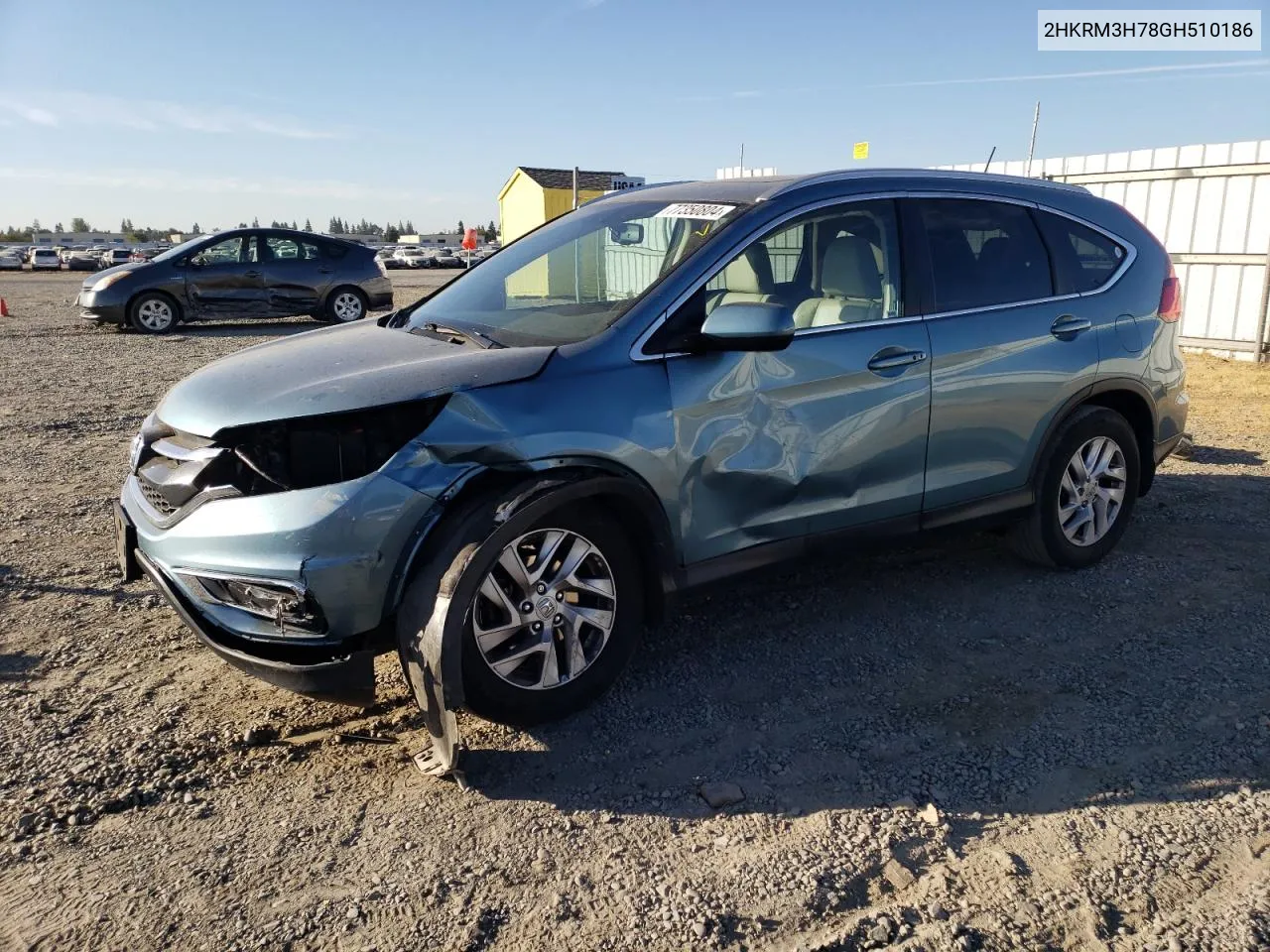 2016 Honda Cr-V Exl VIN: 2HKRM3H78GH510186 Lot: 77350804