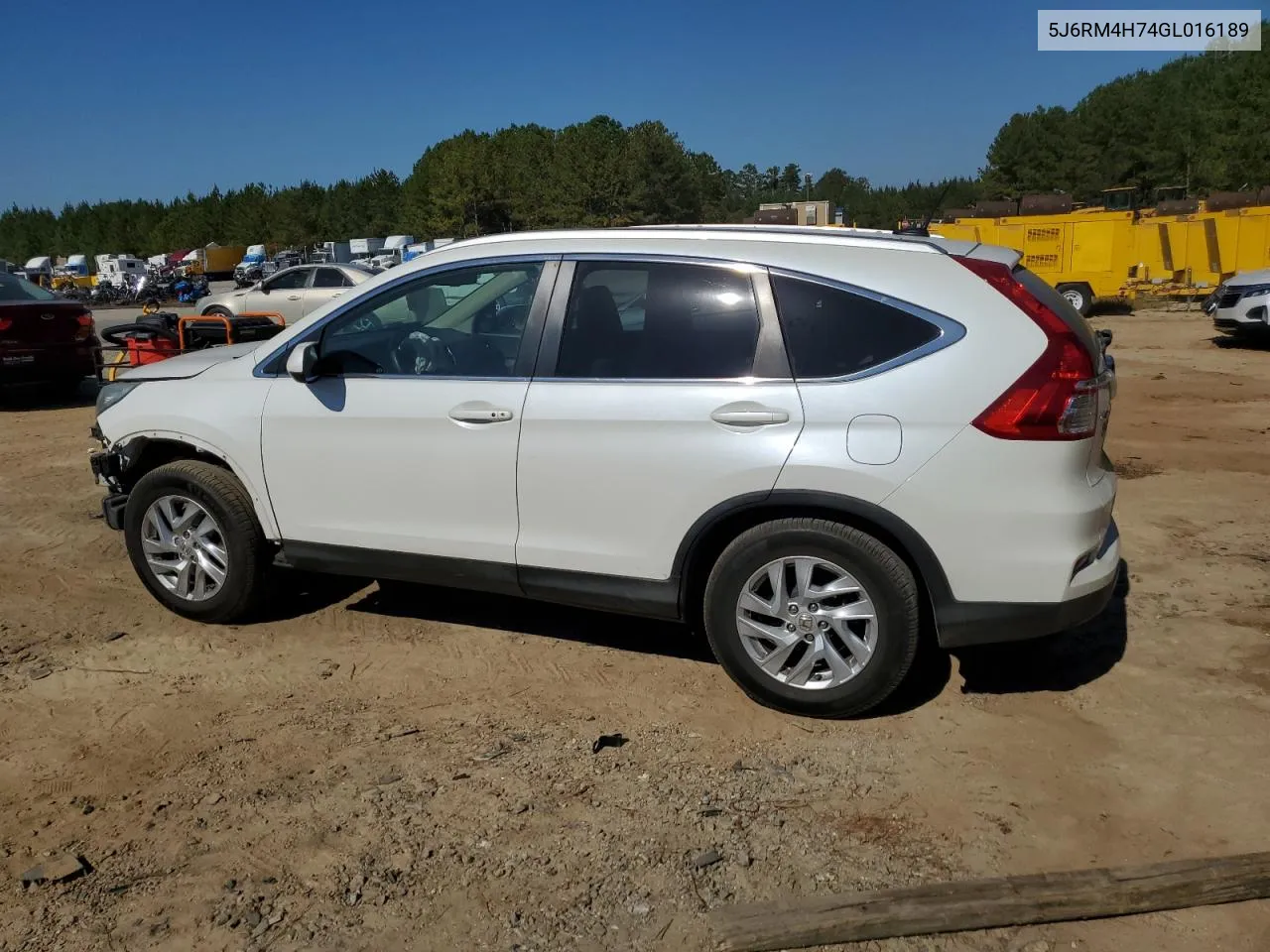 2016 Honda Cr-V Exl VIN: 5J6RM4H74GL016189 Lot: 77529744