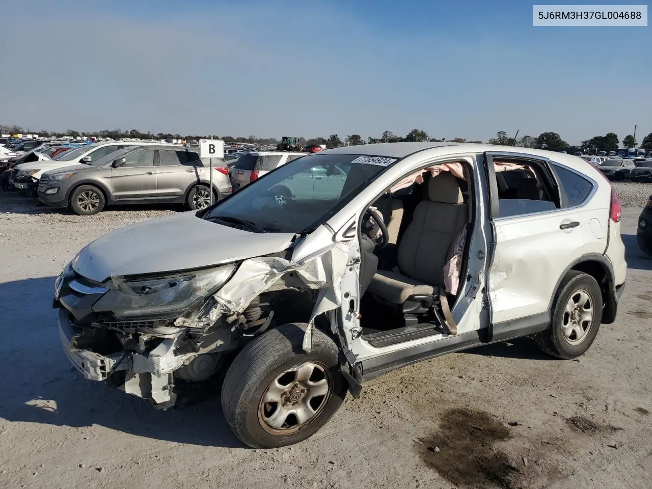 2016 Honda Cr-V Lx VIN: 5J6RM3H37GL004688 Lot: 77554924