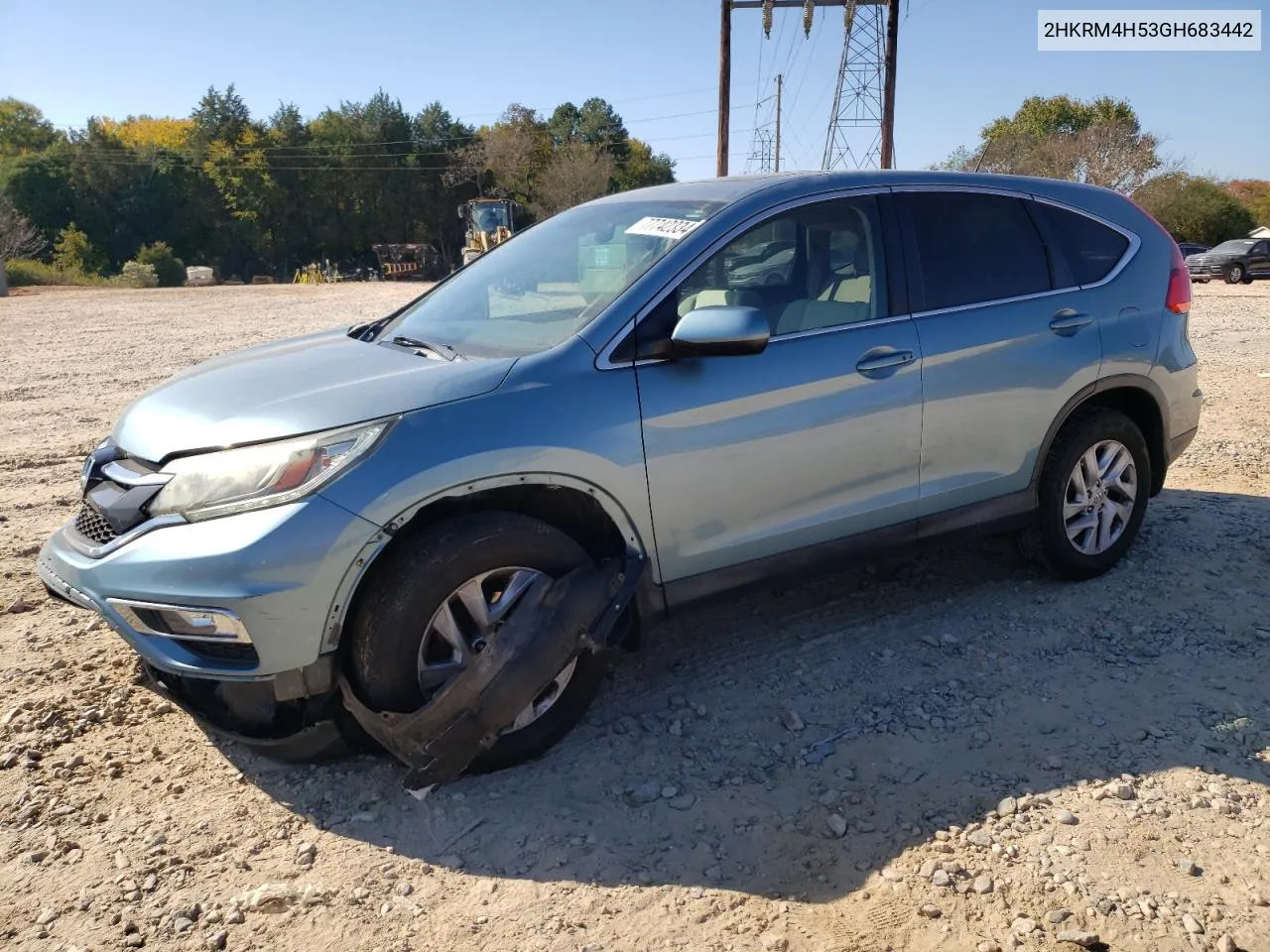 2016 Honda Cr-V Ex VIN: 2HKRM4H53GH683442 Lot: 77742334