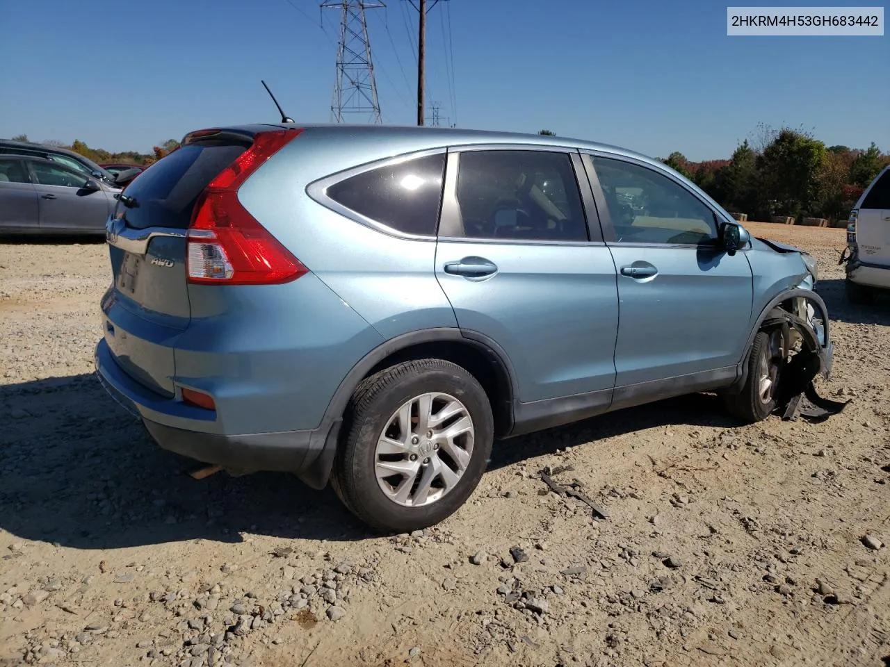 2016 Honda Cr-V Ex VIN: 2HKRM4H53GH683442 Lot: 77742334