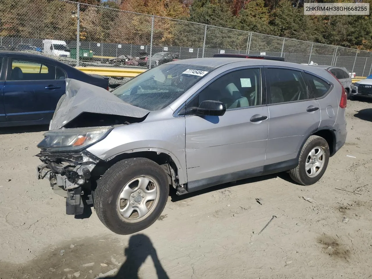 2016 Honda Cr-V Lx VIN: 2HKRM4H38GH668255 Lot: 77745484