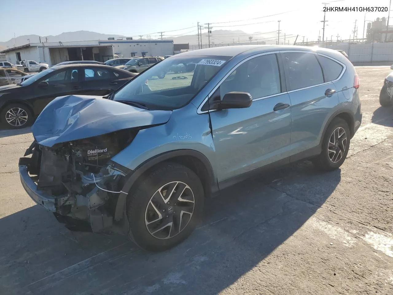 2016 Honda Cr-V Se VIN: 2HKRM4H41GH637020 Lot: 77993324