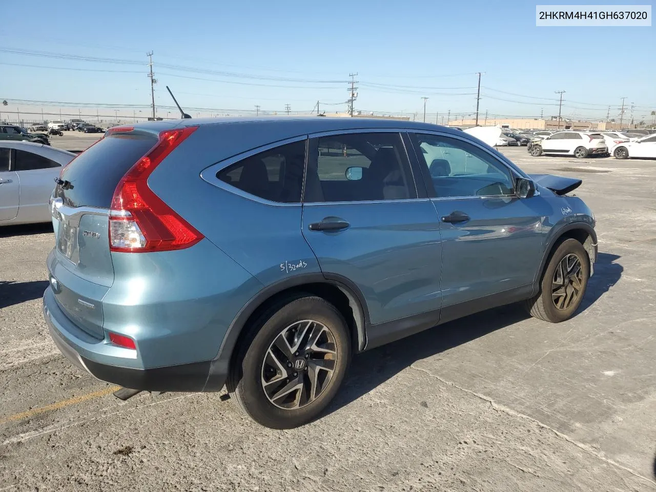 2016 Honda Cr-V Se VIN: 2HKRM4H41GH637020 Lot: 77993324