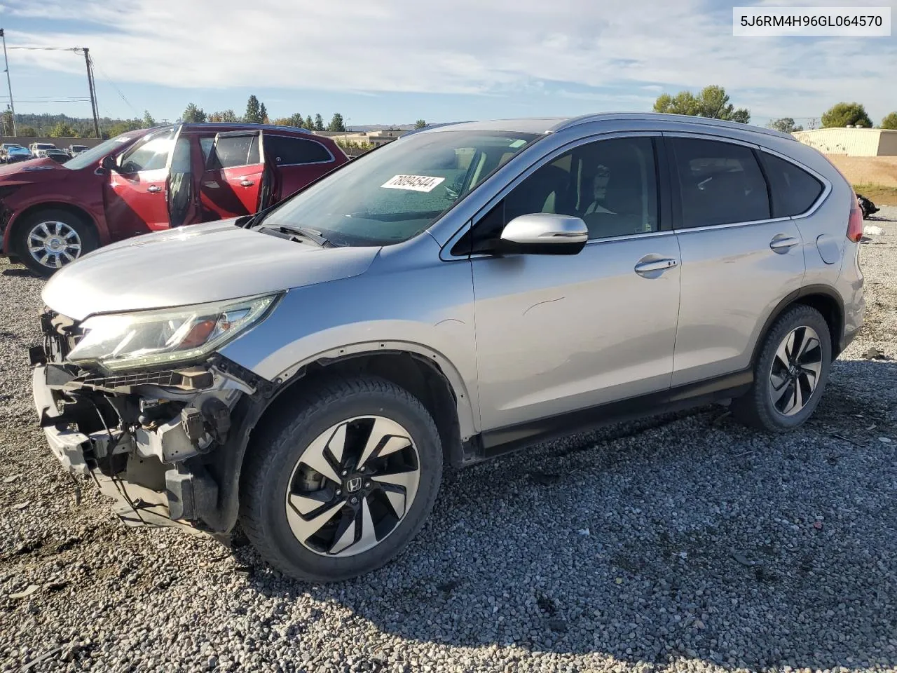 2016 Honda Cr-V Touring VIN: 5J6RM4H96GL064570 Lot: 78094544