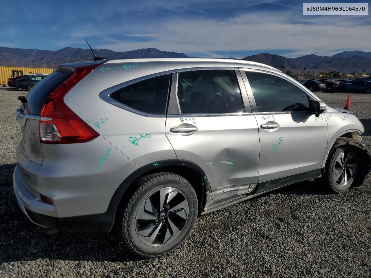 2016 Honda Cr-V Touring VIN: 5J6RM4H96GL064570 Lot: 78094544