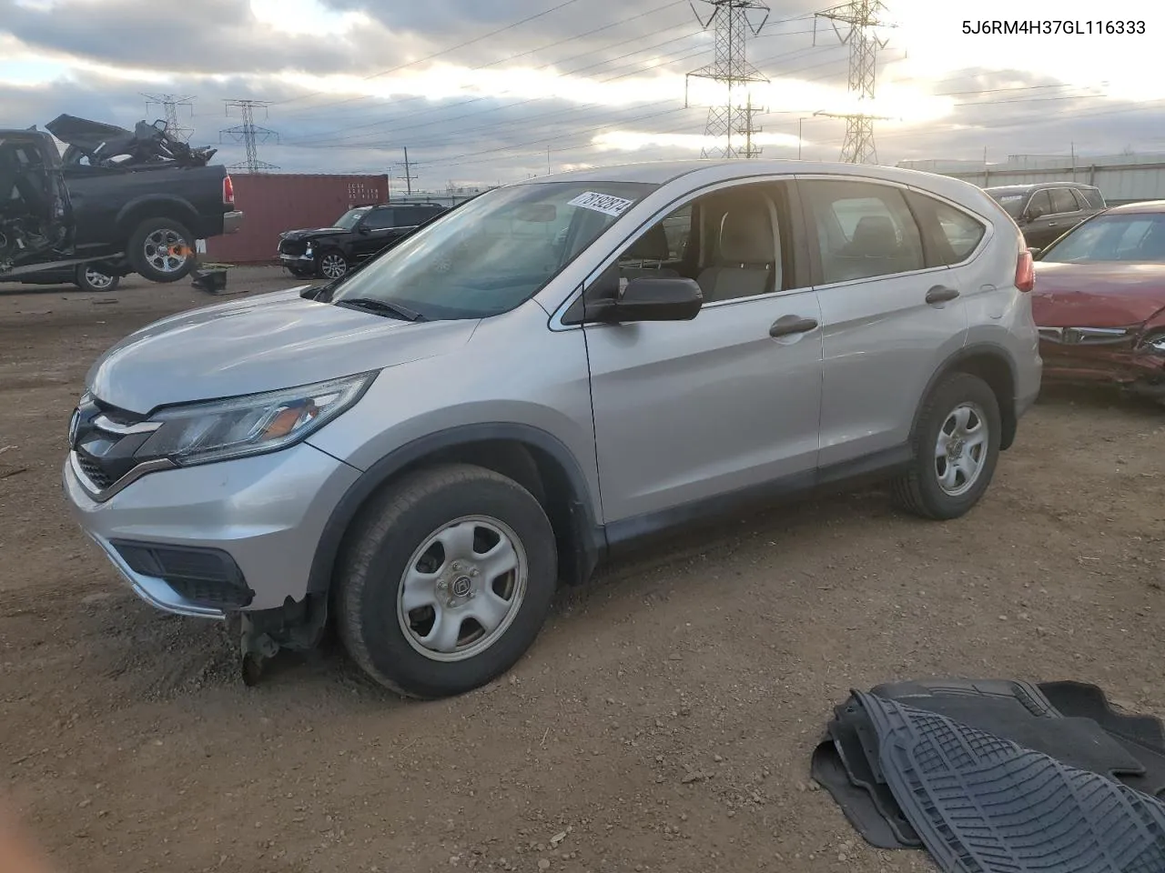 2016 Honda Cr-V Lx VIN: 5J6RM4H37GL116333 Lot: 78192874