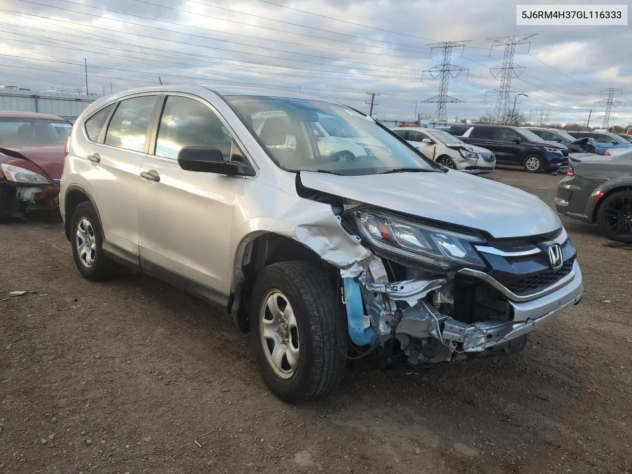 2016 Honda Cr-V Lx VIN: 5J6RM4H37GL116333 Lot: 78192874