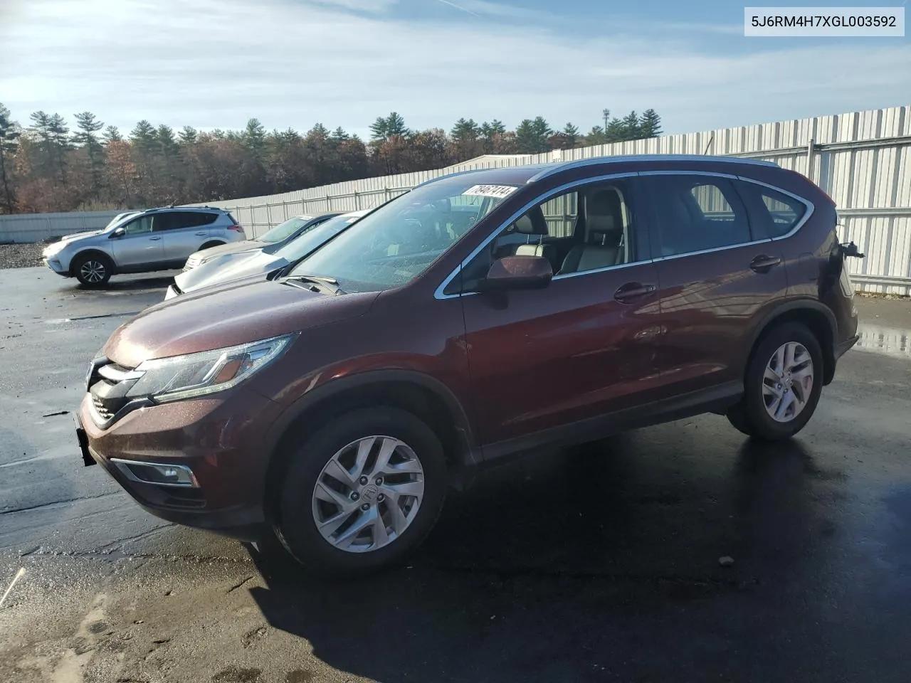 2016 Honda Cr-V Exl VIN: 5J6RM4H7XGL003592 Lot: 78467414