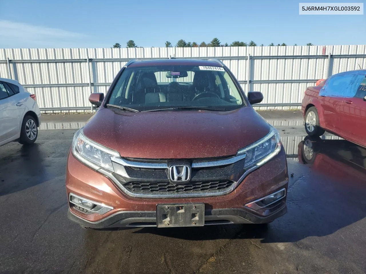 2016 Honda Cr-V Exl VIN: 5J6RM4H7XGL003592 Lot: 78467414