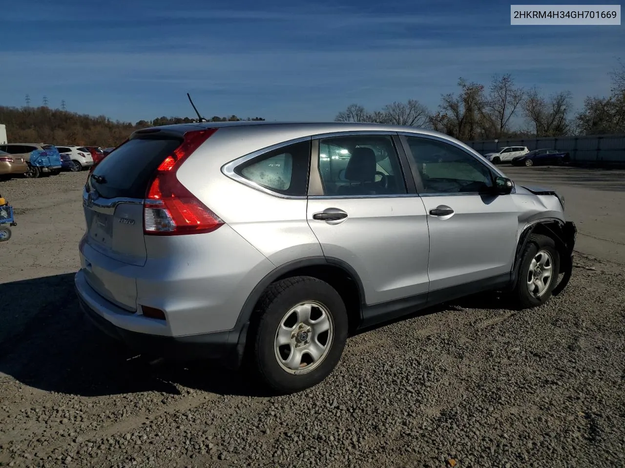 2016 Honda Cr-V Lx VIN: 2HKRM4H34GH701669 Lot: 78552554