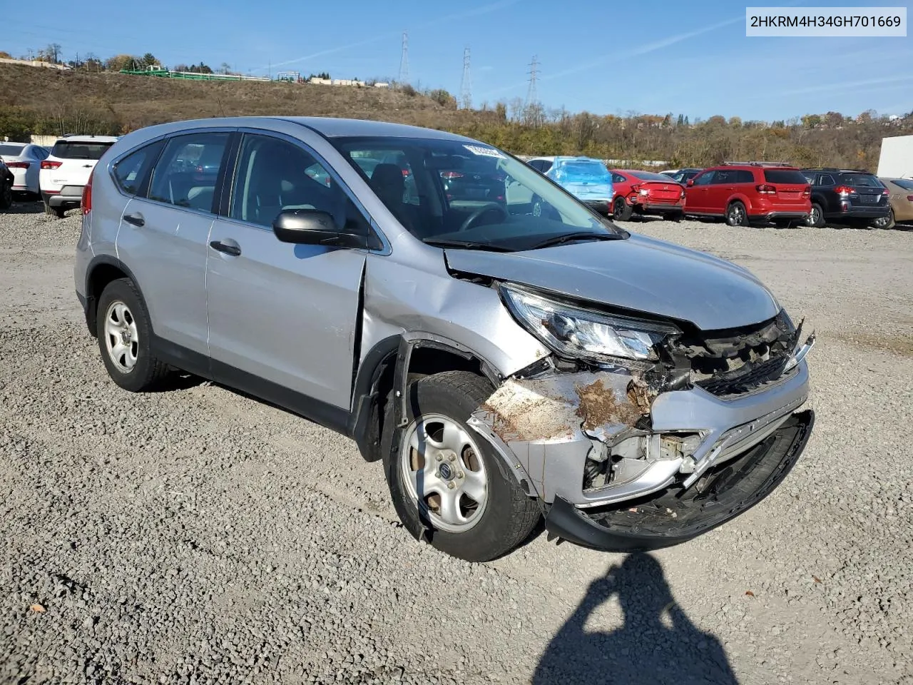 2016 Honda Cr-V Lx VIN: 2HKRM4H34GH701669 Lot: 78552554