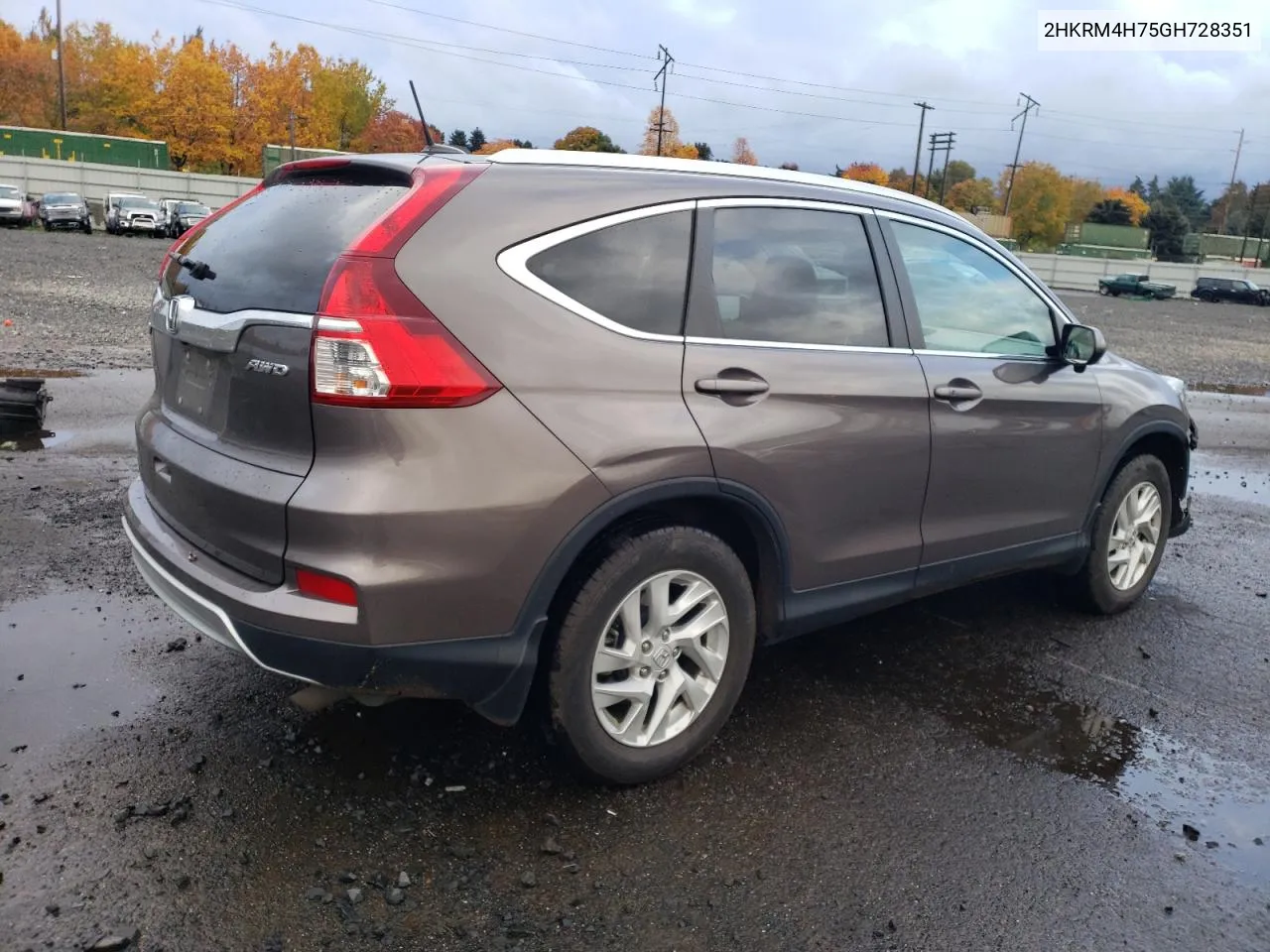 2016 Honda Cr-V Exl VIN: 2HKRM4H75GH728351 Lot: 78664404