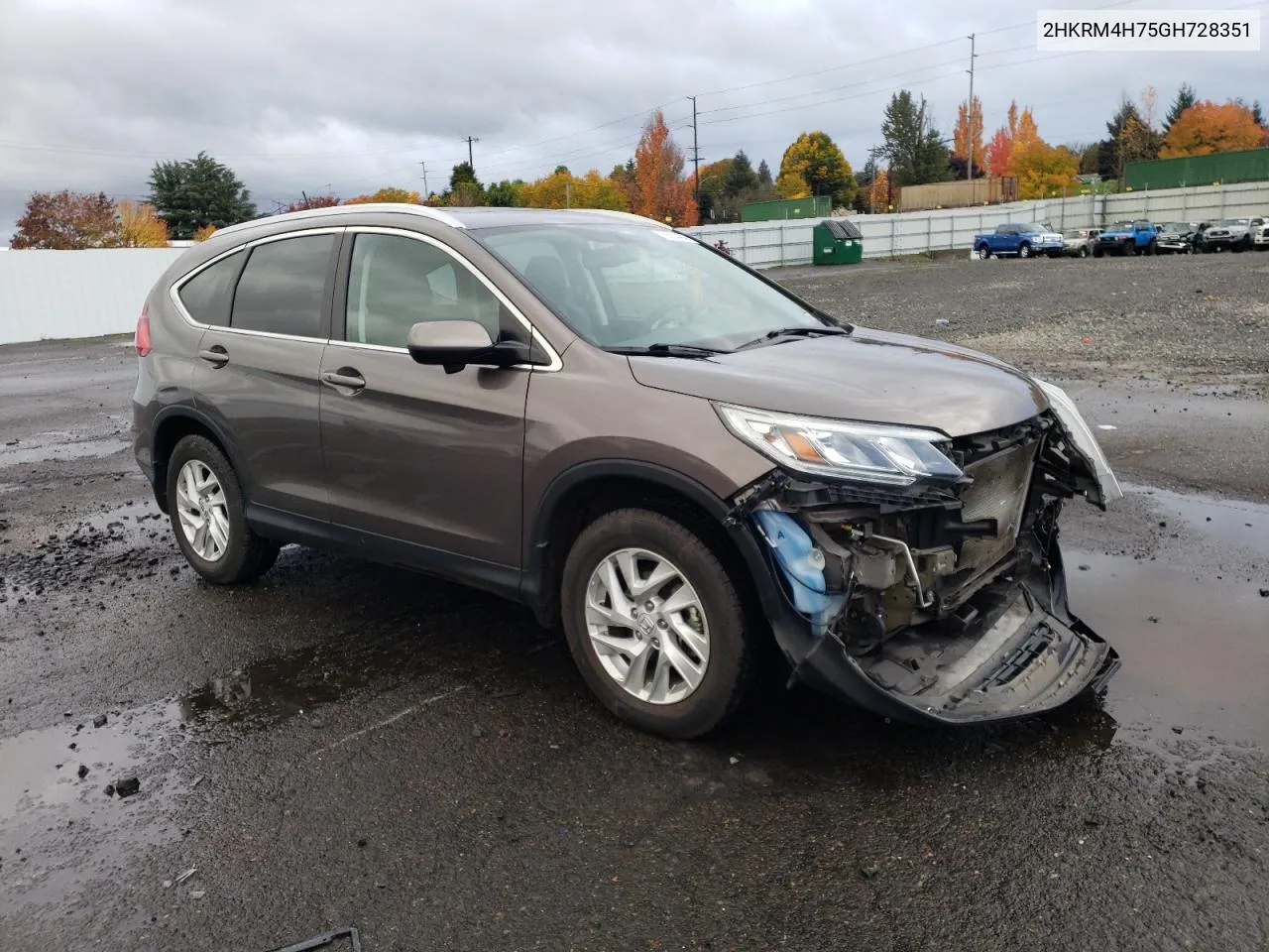 2016 Honda Cr-V Exl VIN: 2HKRM4H75GH728351 Lot: 78664404