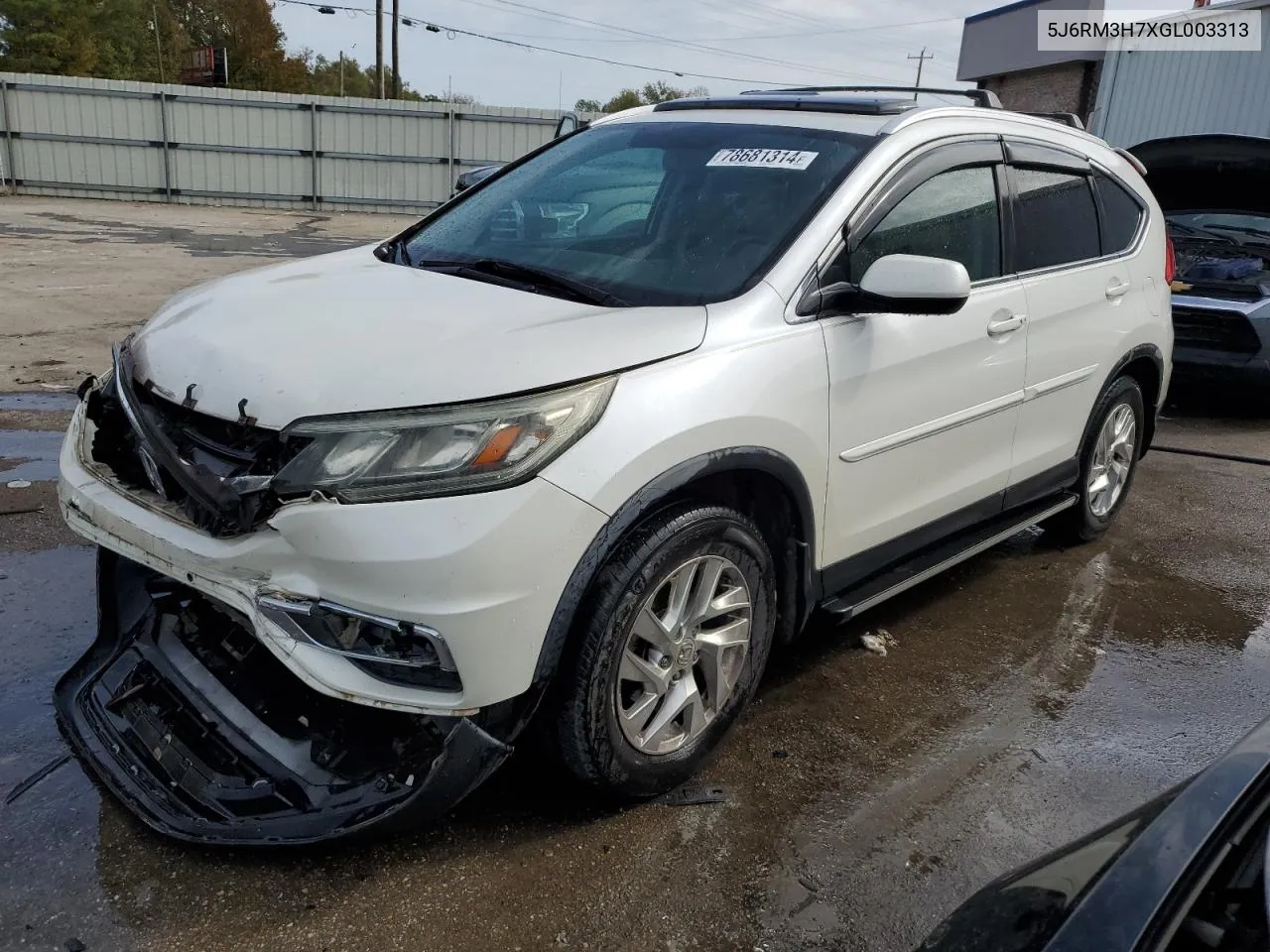 2016 Honda Cr-V Exl VIN: 5J6RM3H7XGL003313 Lot: 78681314