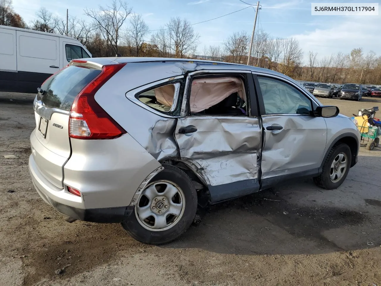 2016 Honda Cr-V Lx VIN: 5J6RM4H37GL117904 Lot: 78698934