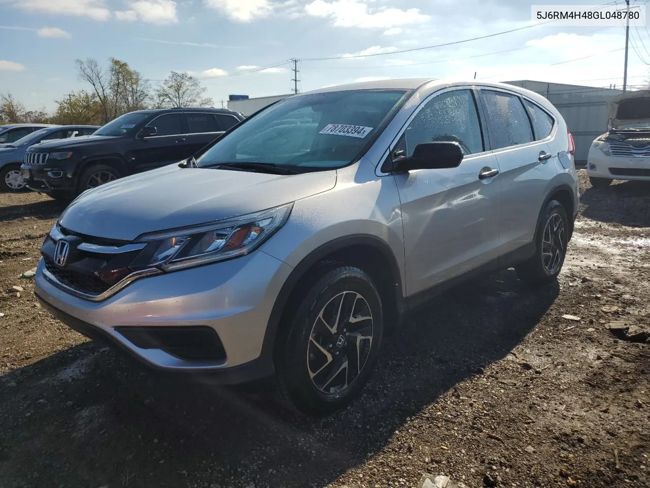 2016 Honda Cr-V Se VIN: 5J6RM4H48GL048780 Lot: 78703394