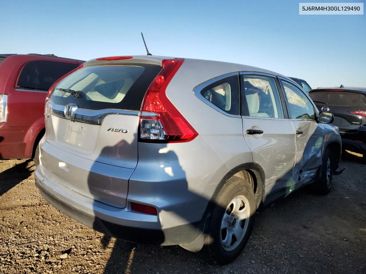 2016 Honda Cr-V Lx VIN: 5J6RM4H30GL129490 Lot: 78832104