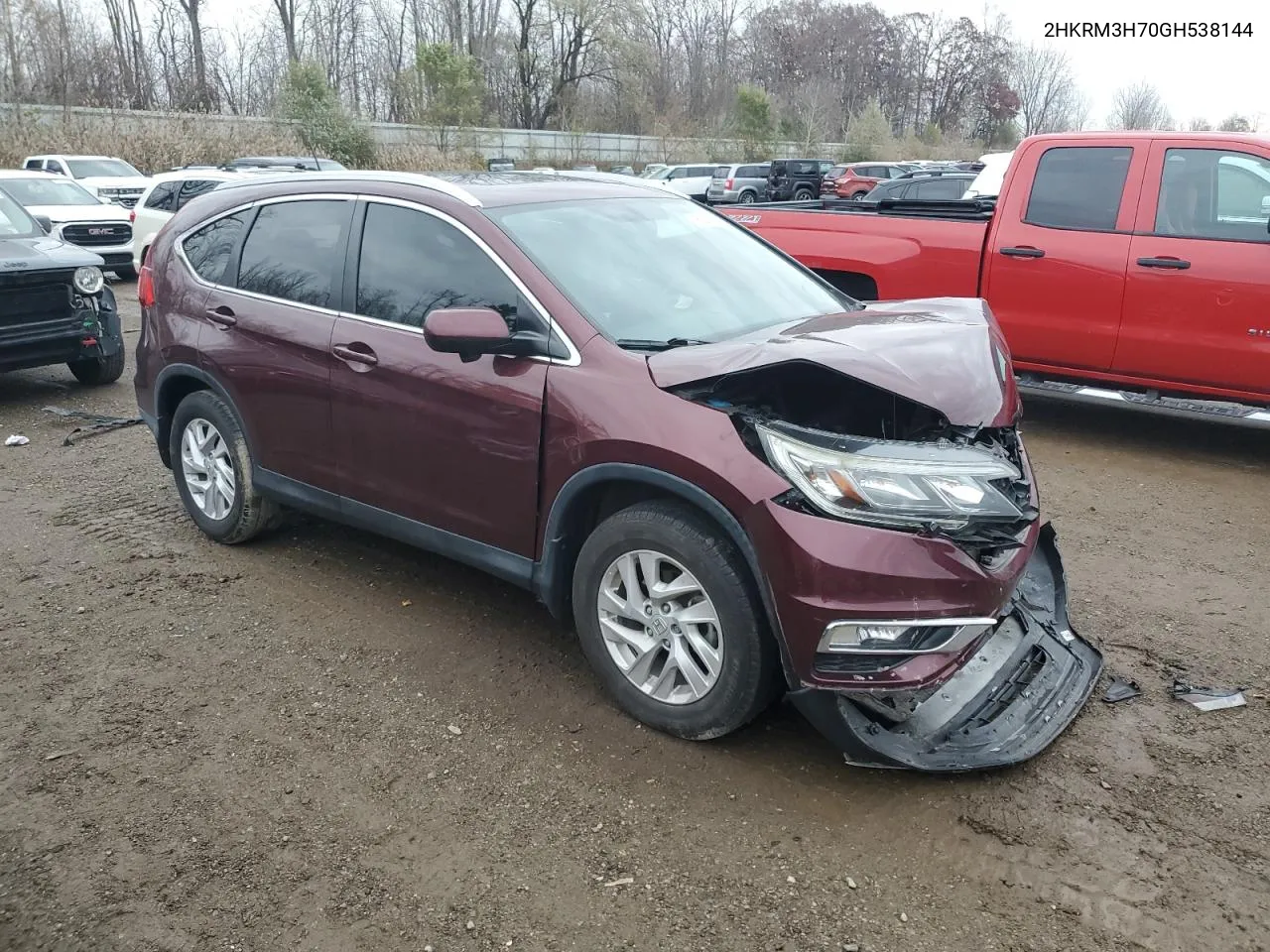 2016 Honda Cr-V Exl VIN: 2HKRM3H70GH538144 Lot: 78855534