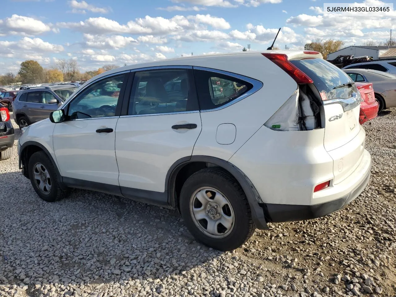 2016 Honda Cr-V Lx VIN: 5J6RM4H33GL033465 Lot: 79320864