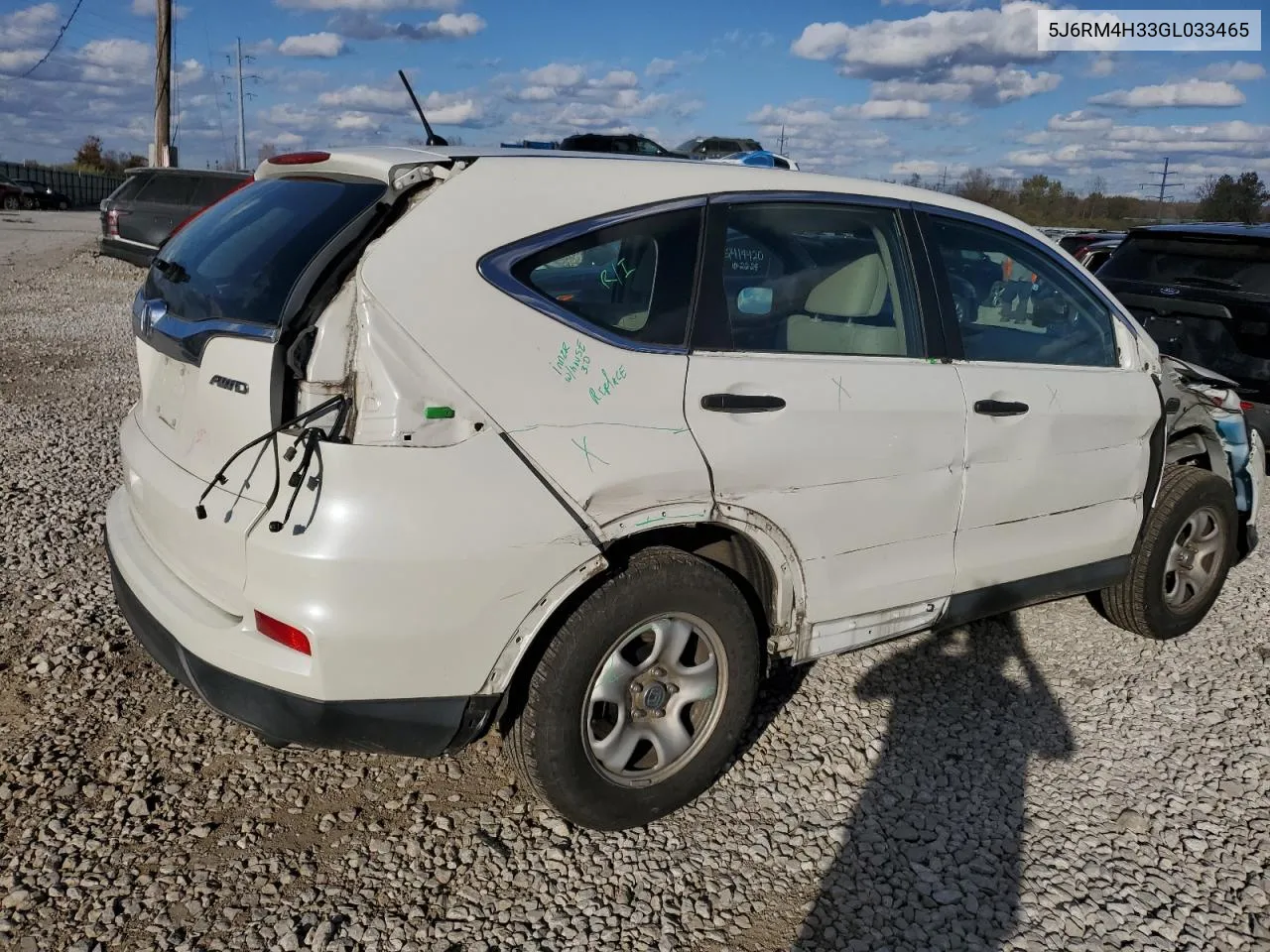 2016 Honda Cr-V Lx VIN: 5J6RM4H33GL033465 Lot: 79320864