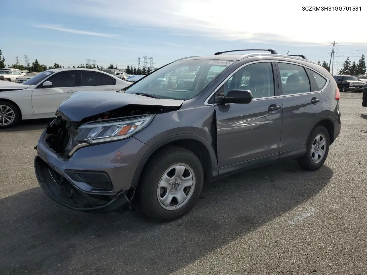 2016 Honda Cr-V Lx VIN: 3CZRM3H31GG701531 Lot: 79347114