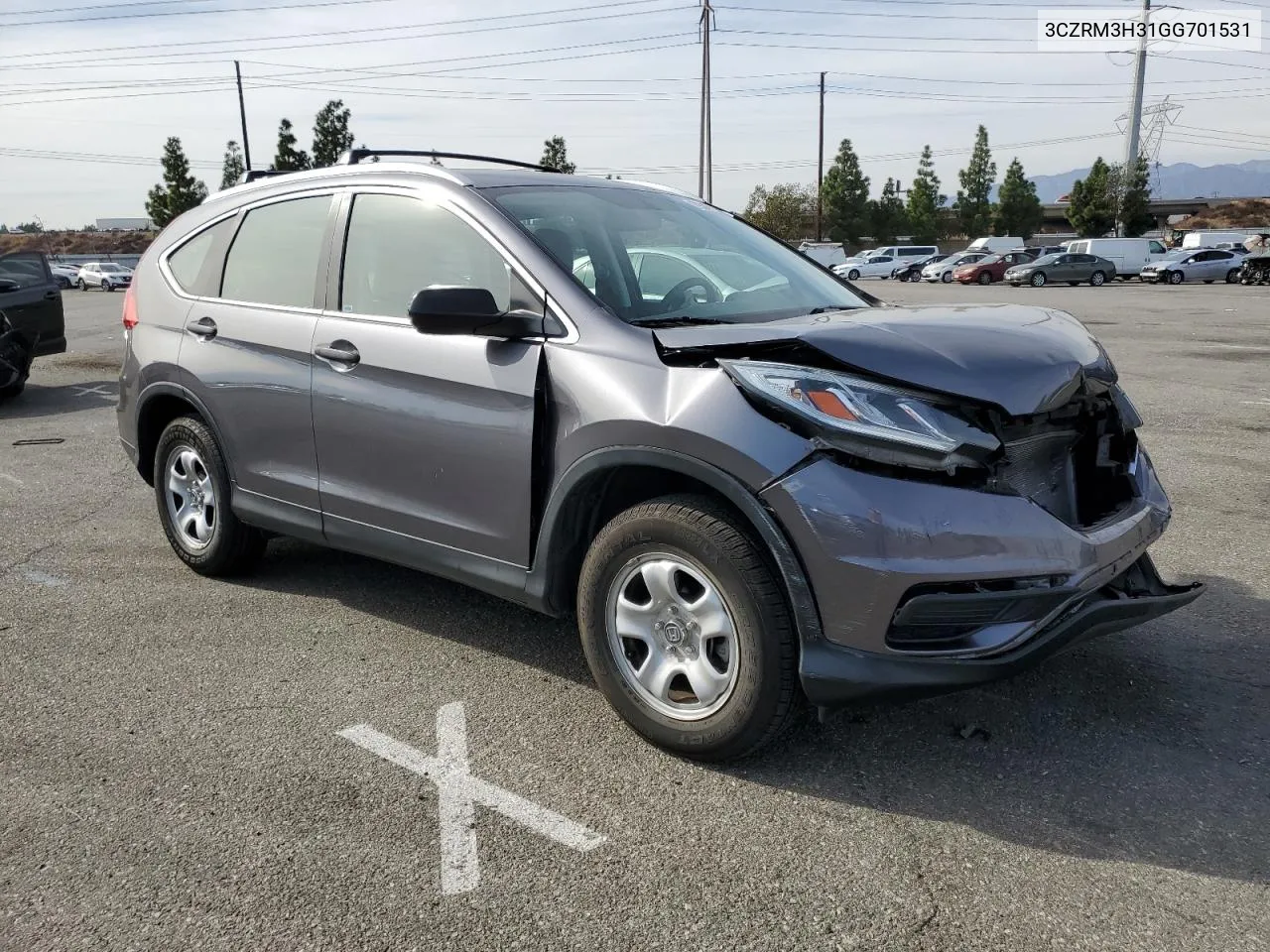 2016 Honda Cr-V Lx VIN: 3CZRM3H31GG701531 Lot: 79347114