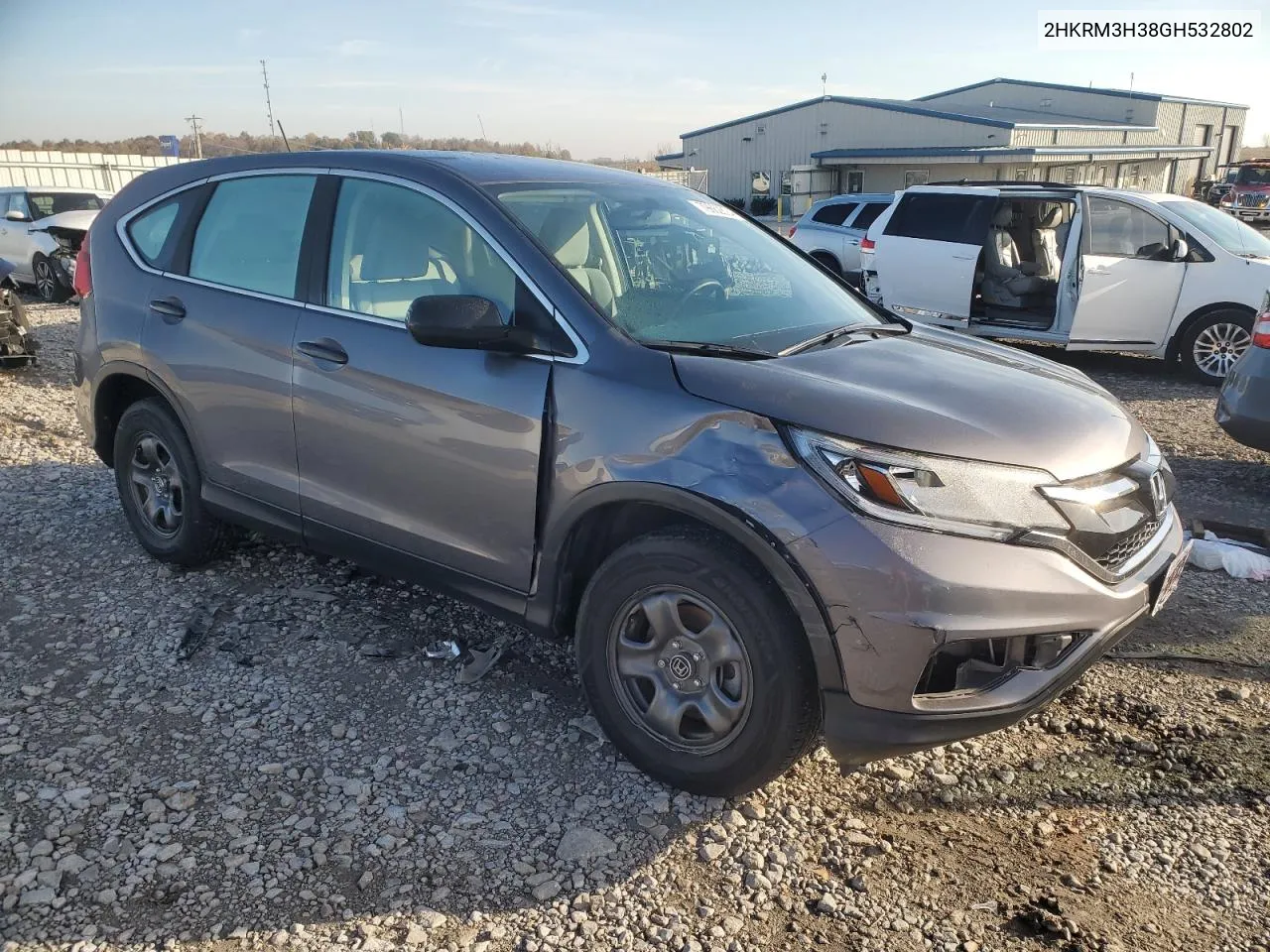 2016 Honda Cr-V Lx VIN: 2HKRM3H38GH532802 Lot: 79662824