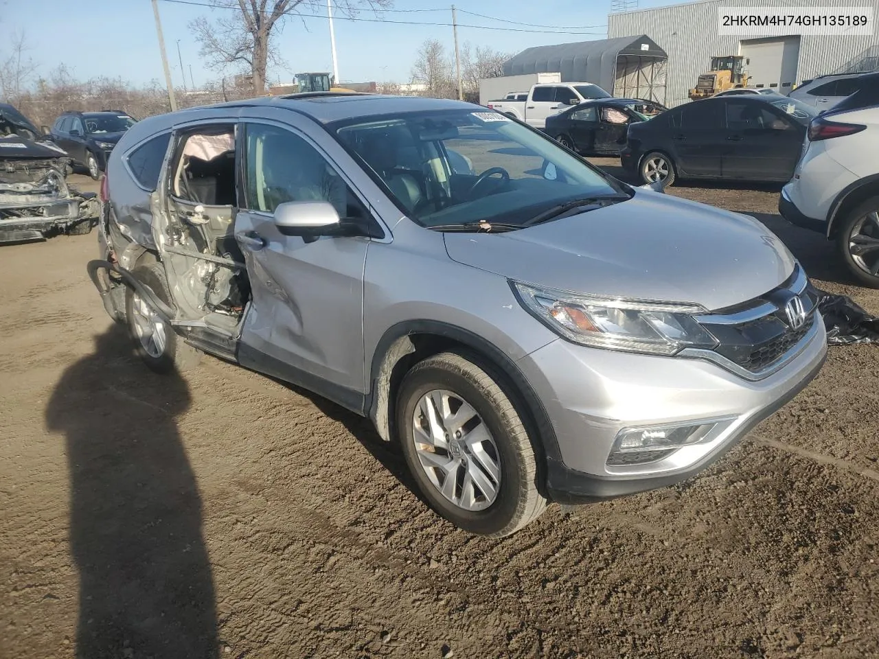 2016 Honda Cr-V Exl VIN: 2HKRM4H74GH135189 Lot: 80031924