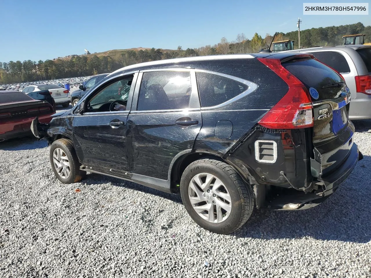 2016 Honda Cr-V Exl VIN: 2HKRM3H78GH547996 Lot: 80404964