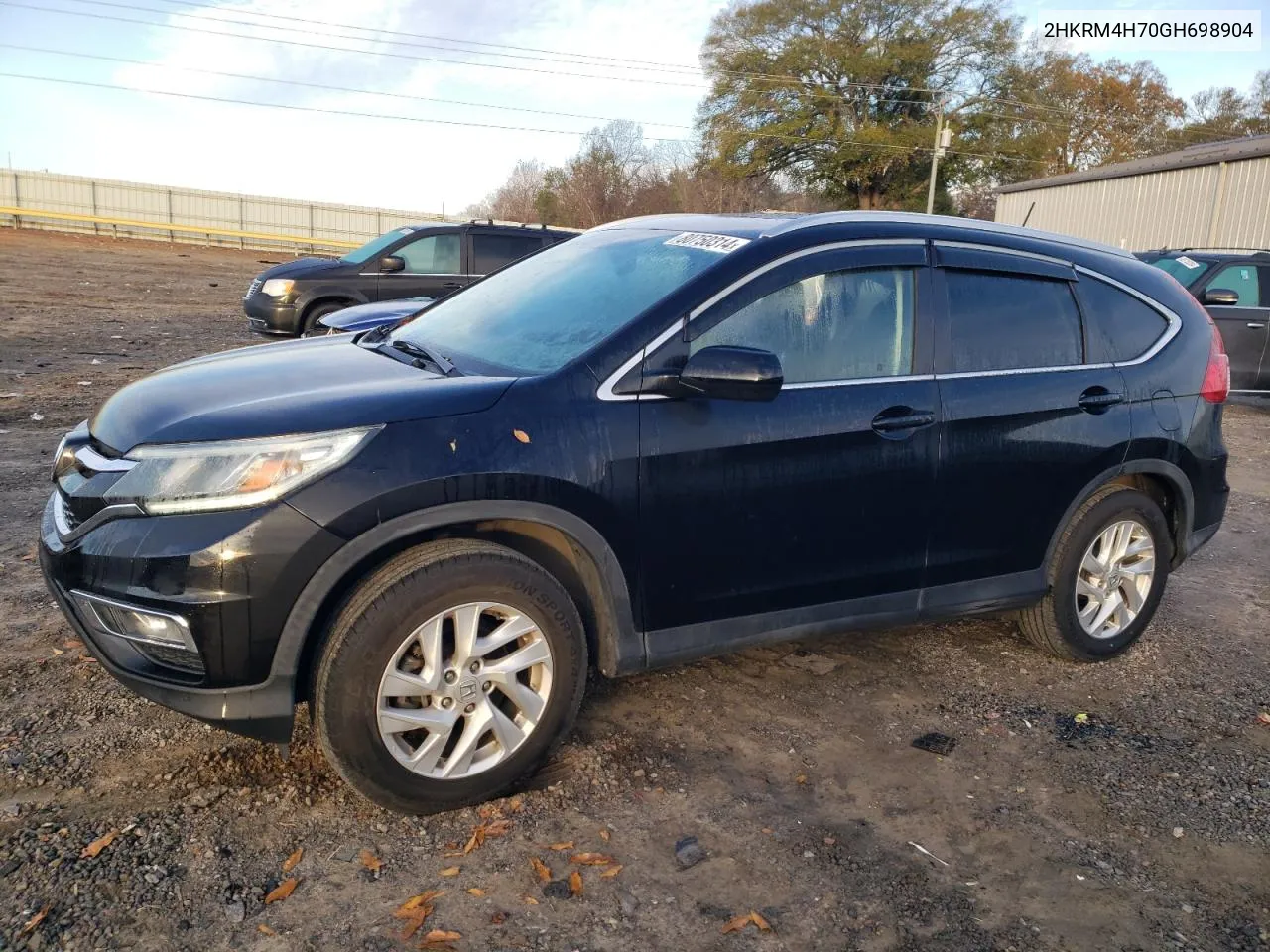 2016 Honda Cr-V Exl VIN: 2HKRM4H70GH698904 Lot: 80750314