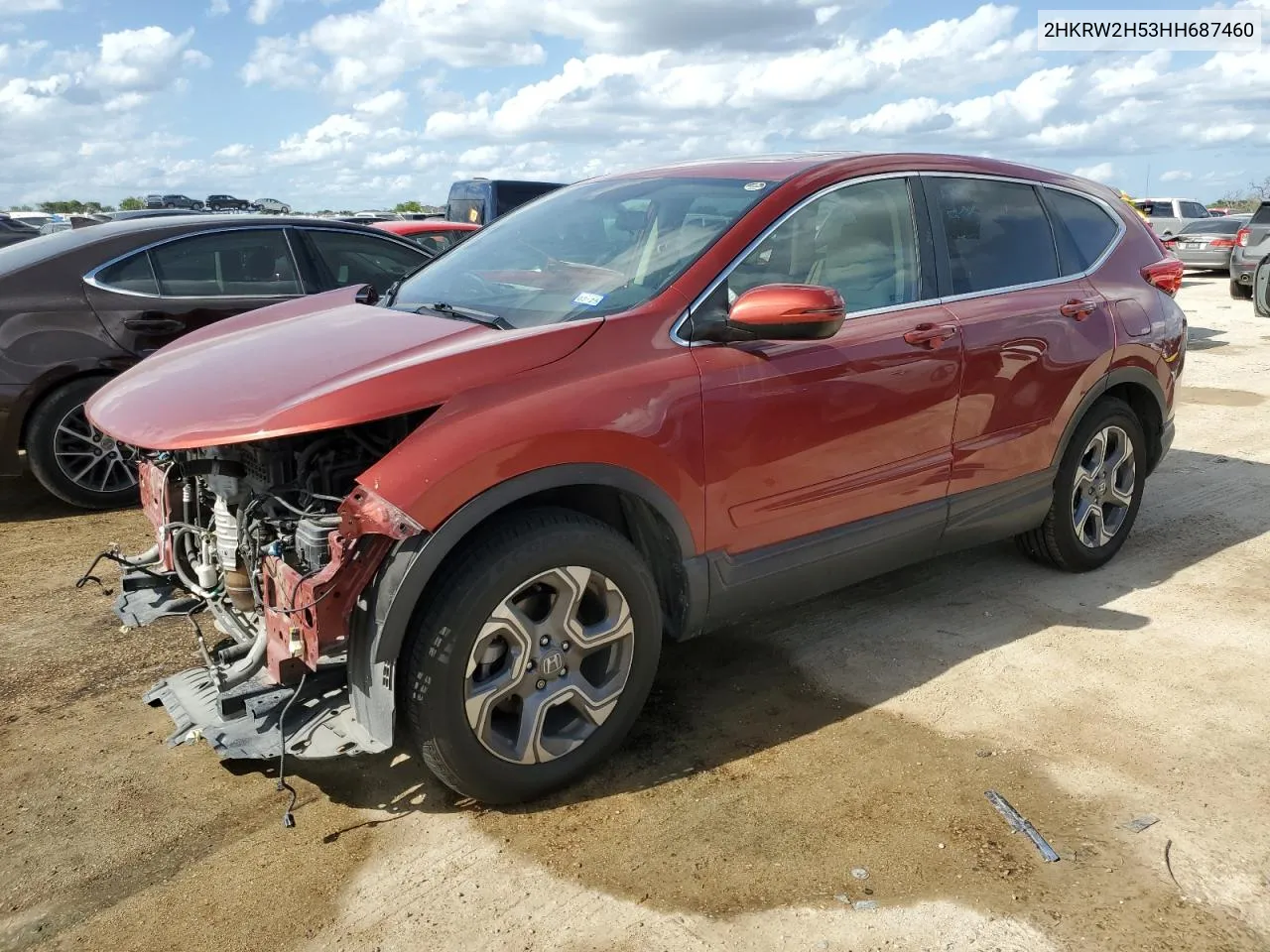 2017 Honda Cr-V Ex VIN: 2HKRW2H53HH687460 Lot: 57114784