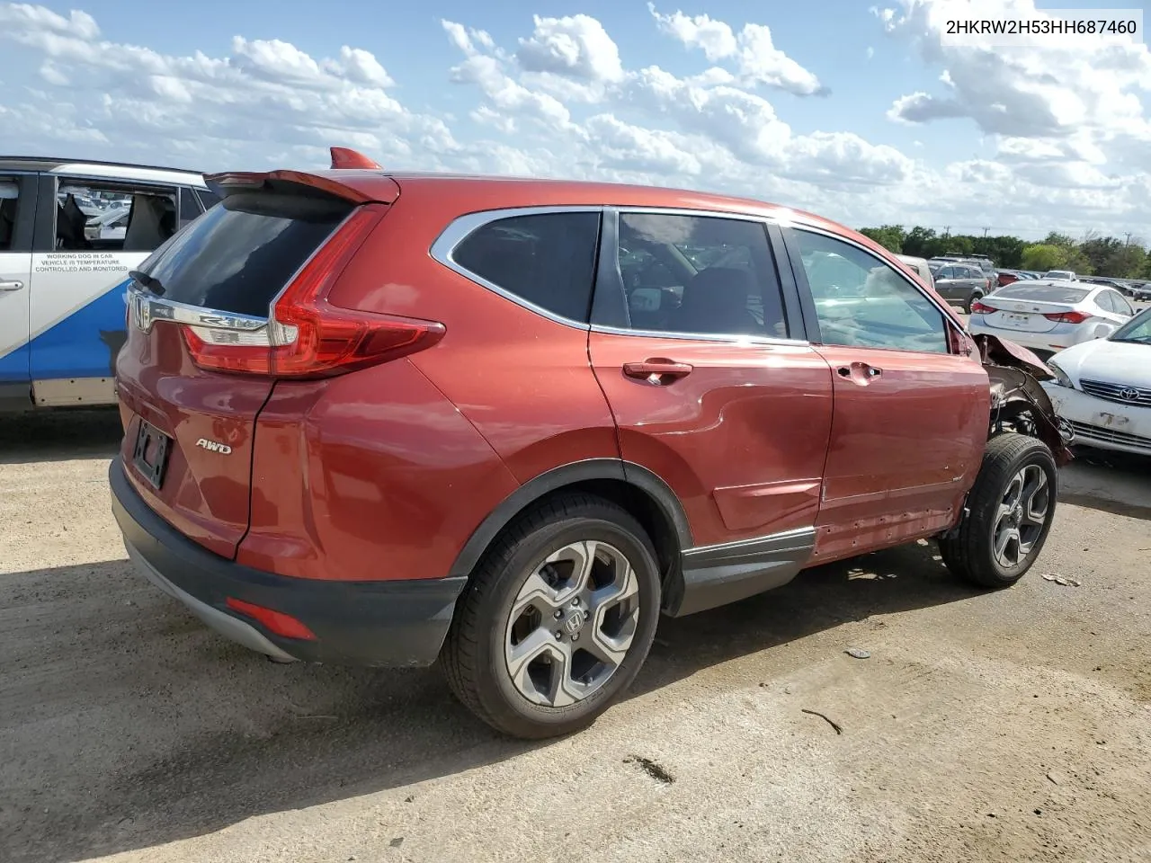 2017 Honda Cr-V Ex VIN: 2HKRW2H53HH687460 Lot: 57114784