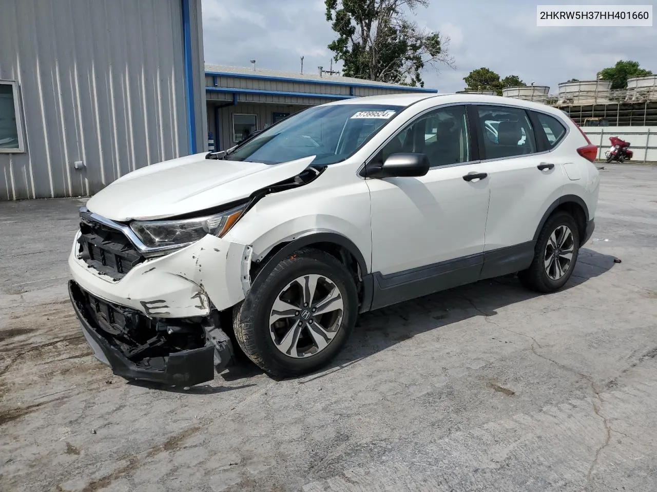 2017 Honda Cr-V Lx VIN: 2HKRW5H37HH401660 Lot: 57399524