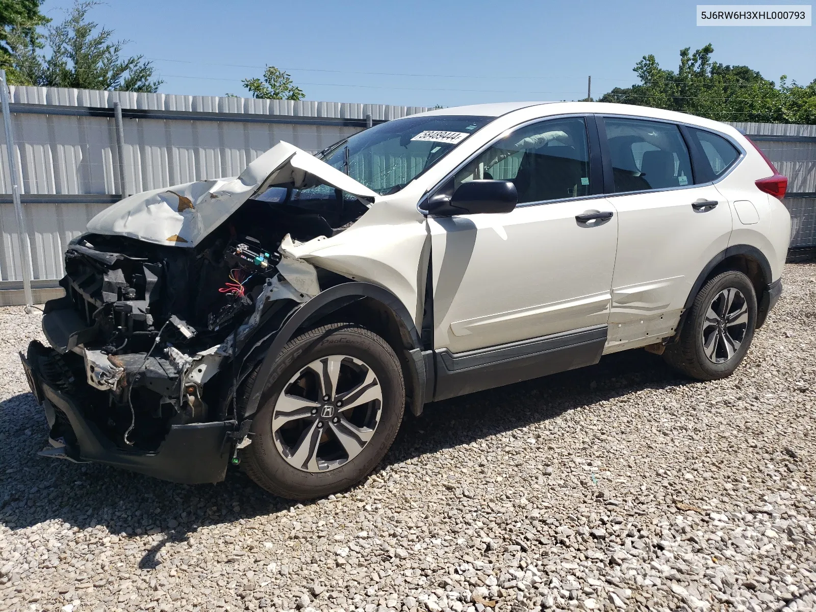 2017 Honda Cr-V Lx VIN: 5J6RW6H3XHL000793 Lot: 58489444