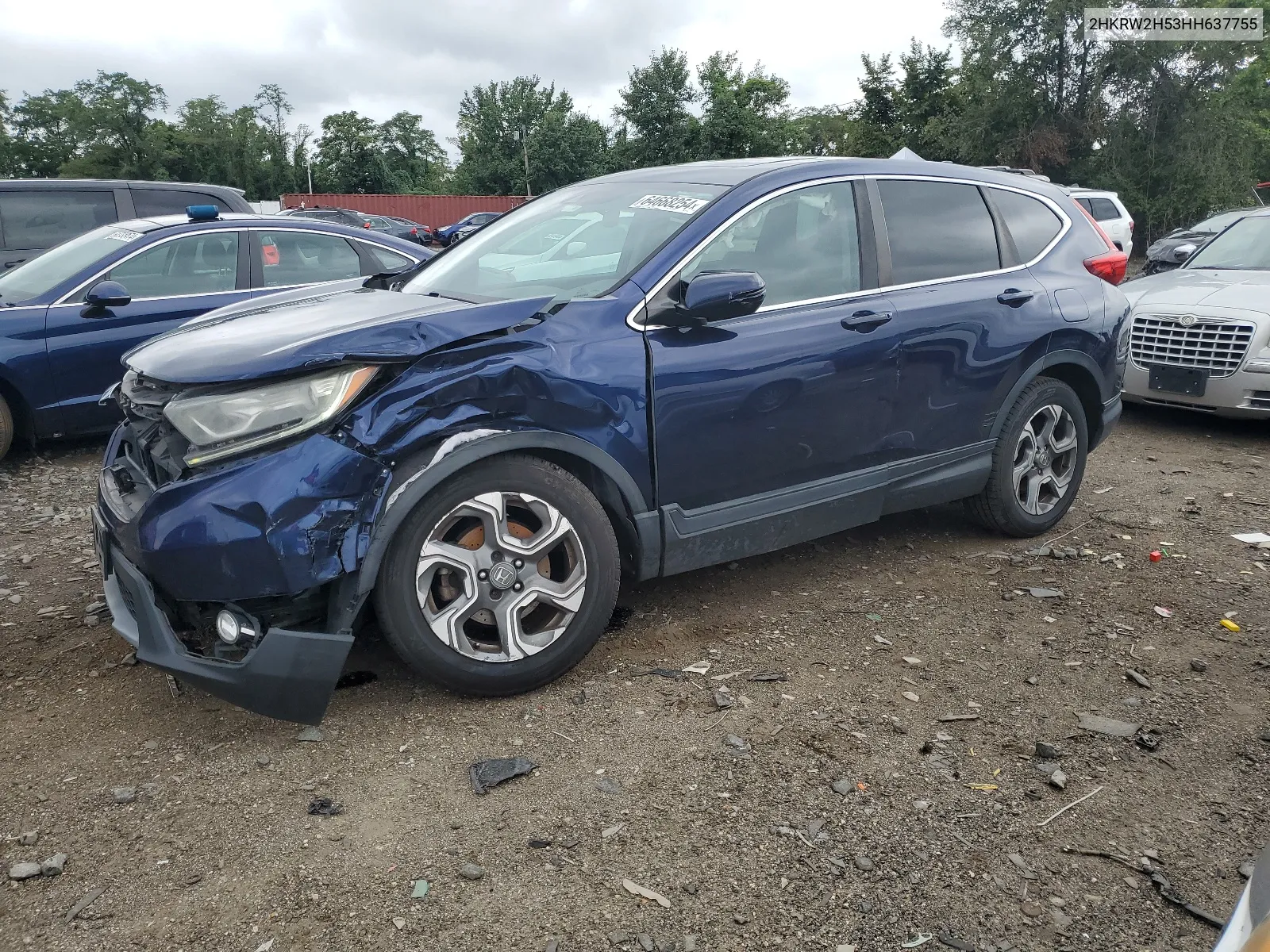 2017 Honda Cr-V Ex VIN: 2HKRW2H53HH637755 Lot: 64668254