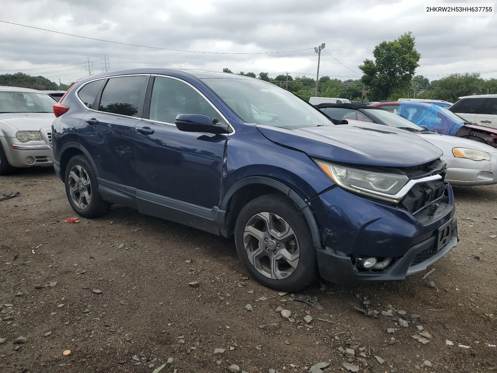 2017 Honda Cr-V Ex VIN: 2HKRW2H53HH637755 Lot: 64668254