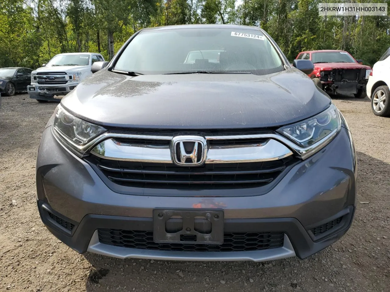 2017 Honda Cr-V Lx VIN: 2HKRW1H31HH003143 Lot: 67753124