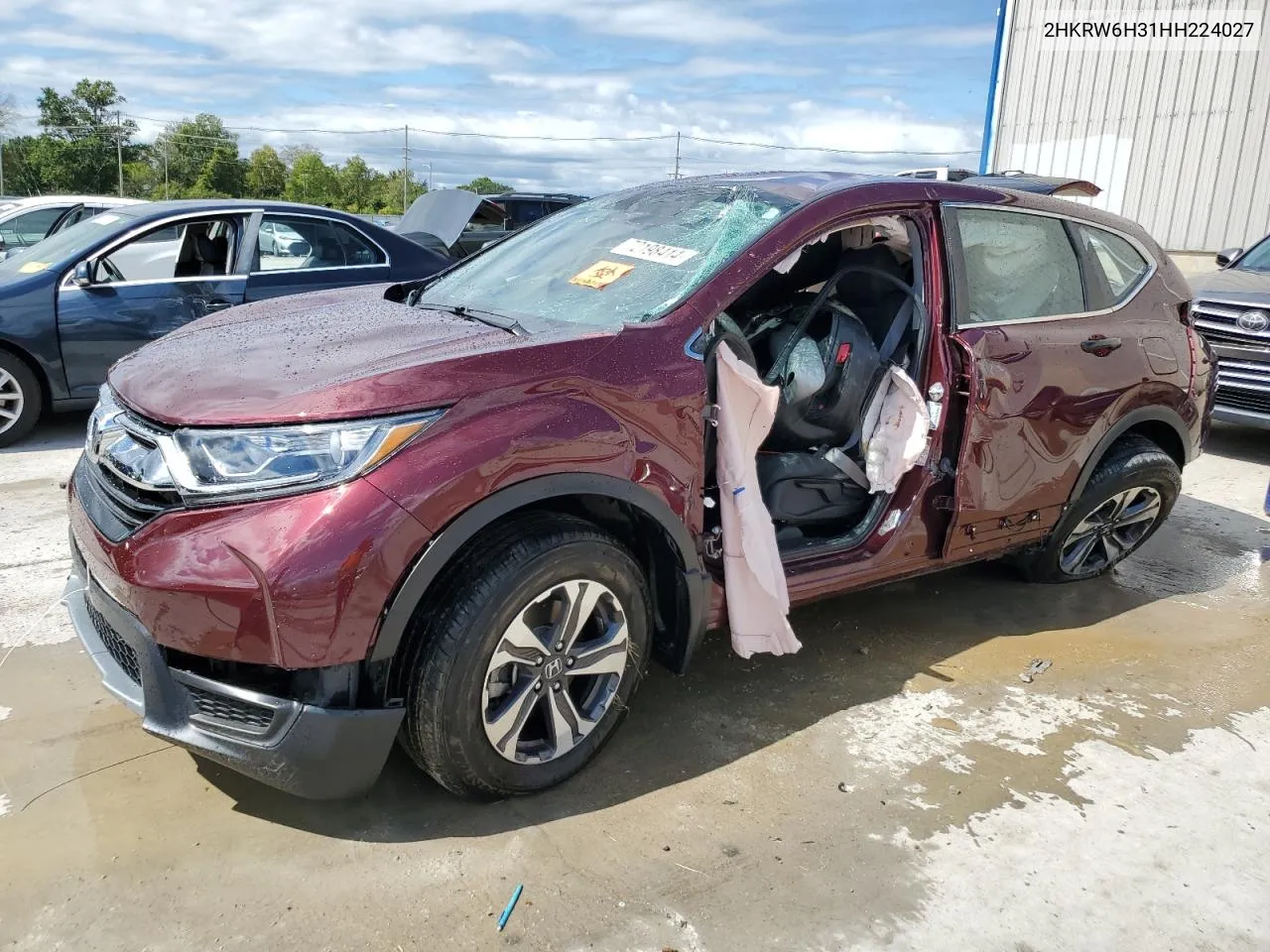 2017 Honda Cr-V Lx VIN: 2HKRW6H31HH224027 Lot: 72198414