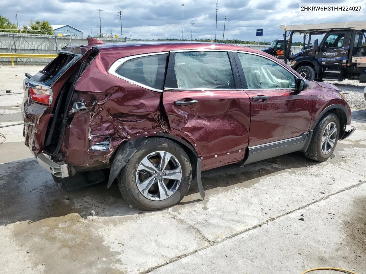 2017 Honda Cr-V Lx VIN: 2HKRW6H31HH224027 Lot: 72198414