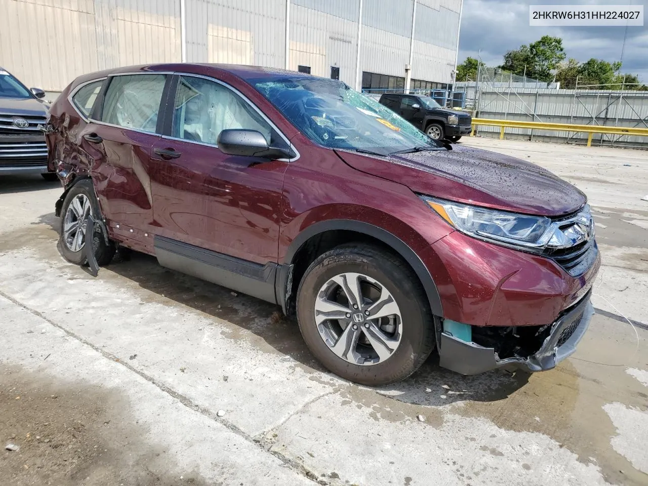 2017 Honda Cr-V Lx VIN: 2HKRW6H31HH224027 Lot: 72198414