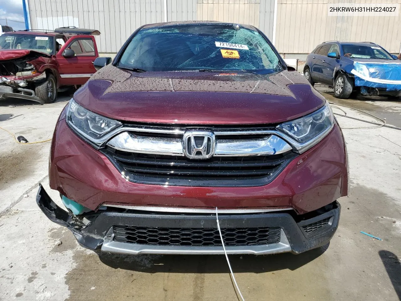 2017 Honda Cr-V Lx VIN: 2HKRW6H31HH224027 Lot: 72198414