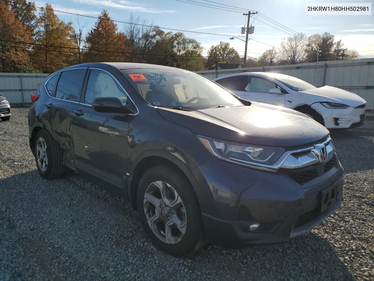 2017 Honda Cr-V Exl VIN: 2HKRW1H80HH502981 Lot: 74870783