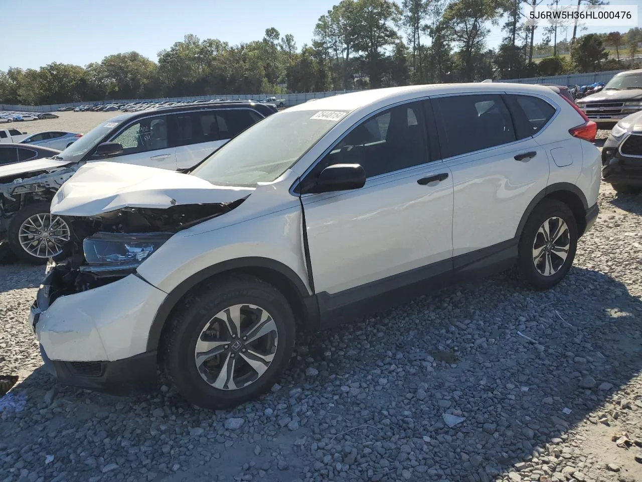 2017 Honda Cr-V Lx VIN: 5J6RW5H36HL000476 Lot: 75448154